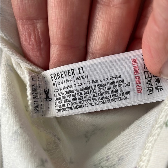 Forever 21 Long Sleeve Floral Crop Top Size:M - Picture 9 of 9